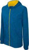 Sweatshirt de criança com capuz e fecho-Light Royal Azul / Amarelo-6/8-RAG-Tailors-Fardas-e-Uniformes-Vestuario-Pro