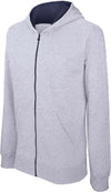 Sweatshirt de criança com capuz e fecho-Oxford Grey / Azul Marinho-6/8-RAG-Tailors-Fardas-e-Uniformes-Vestuario-Pro