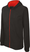 Sweatshirt de criança com capuz e fecho-Preto / Vermelho-6/8-RAG-Tailors-Fardas-e-Uniformes-Vestuario-Pro