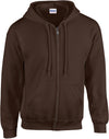 Sweatshirt de homem com fecho e capuz Heavy Blend™-Dark Chocolate-S-RAG-Tailors-Fardas-e-Uniformes-Vestuario-Pro