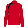 Sweatshirt de treino meio fecho-Sporty red/Black/Storm grey-XS-RAG-Tailors-Fardas-e-Uniformes-Vestuario-Pro