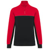 Sweatshirt meio fecho eco-responsável unissexo-Black / Red-XS-RAG-Tailors-Fardas-e-Uniformes-Vestuario-Pro