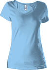 T-SHIRT DE SENHORA MANGA CURTA-Sky Azul-XS-RAG-Tailors-Fardas-e-Uniformes-Vestuario-Pro