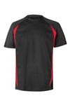 T-SHIRT TÉCNICA BICOLOR cor Preto-Preto/Vermelho-S-RAG-Tailors-Fardas-e-Uniformes-Vestuario-Pro