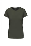 T-Shirt Senhora m\curta decote redondo (1 de 2)-S-Khaki Escuro-RAG-Tailors-Fardas-e-Uniformes-Vestuario-Pro