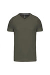 T-Shirt curta decote em V Atenas (1 de 2)-Dark Khaki-S-RAG-Tailors-Fardas-e-Uniformes-Vestuario-Pro