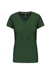 T-Shirt de Senhora Manga Curta Decote em V Atenas (1/2)-Forest Green-S-RAG-Tailors-Fardas-e-Uniformes-Vestuario-Pro