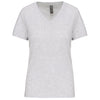 T-shirt BIO150IC de senhora decote V-Ash Heather-XS-RAG-Tailors-Fardas-e-Uniformes-Vestuario-Pro
