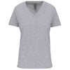 T-shirt BIO150IC de senhora decote V-Oxford Grey-XS-RAG-Tailors-Fardas-e-Uniformes-Vestuario-Pro