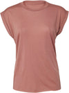 T-shirt Flowy manga enrolada-Mauve-S-RAG-Tailors-Fardas-e-Uniformes-Vestuario-Pro