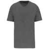 T-shirt Supima® de homem com decote V de manga curta-Grey Heather-S-RAG-Tailors-Fardas-e-Uniformes-Vestuario-Pro