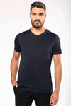 T-shirt Supima® de homem com decote V de manga curta-RAG-Tailors-Fardas-e-Uniformes-Vestuario-Pro