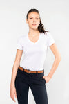 T-shirt Supima® decote V de manga curta de senhora-RAG-Tailors-Fardas-e-Uniformes-Vestuario-Pro