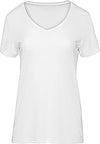 T-shirt Triblend de senhora com decote em V-Branco-XS-RAG-Tailors-Fardas-e-Uniformes-Vestuario-Pro