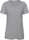 T-shirt Triblend de senhora com decote em V-Heather Light Grey-XS-RAG-Tailors-Fardas-e-Uniformes-Vestuario-Pro