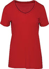 T-shirt Triblend de senhora com decote em V-Vermelho-XS-RAG-Tailors-Fardas-e-Uniformes-Vestuario-Pro