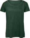 T-shirt Triblend de senhora com decote redondo-Heather Forest-XS-RAG-Tailors-Fardas-e-Uniformes-Vestuario-Pro