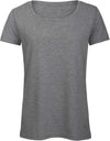 T-shirt Triblend de senhora com decote redondo-Heather Light Grey-XS-RAG-Tailors-Fardas-e-Uniformes-Vestuario-Pro