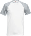T-shirt baseball-Branco / Heather Grey-S-RAG-Tailors-Fardas-e-Uniformes-Vestuario-Pro