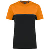 T-shirt bicolor eco-responsável de manga curta unissexo-Black / Orange-XS-RAG-Tailors-Fardas-e-Uniformes-Vestuario-Pro
