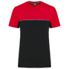 T-shirt bicolor eco-responsável de manga curta unissexo-Black / Red-XS-RAG-Tailors-Fardas-e-Uniformes-Vestuario-Pro