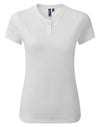 T-shirt com decote com botões eco-responsável de senhora "Comis"-White-XS-RAG-Tailors-Fardas-e-Uniformes-Vestuario-Pro