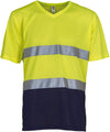 T-shirt de alta visibilidade Top Cool-Hi Vis Amarelo / Azul Marinho-S-RAG-Tailors-Fardas-e-Uniformes-Vestuario-Pro