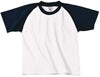 T-shirt de criança Baseball-Branco / Azul Marinho-3/4-RAG-Tailors-Fardas-e-Uniformes-Vestuario-Pro