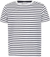 T-shirt de criança às riscas-Branco / Oxford Azul Marinho-5/6-RAG-Tailors-Fardas-e-Uniformes-Vestuario-Pro