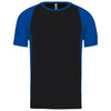 T-shirt de desporto bicolor de manga curta-Black / Aqua Blue-XS-RAG-Tailors-Fardas-e-Uniformes-Vestuario-Pro