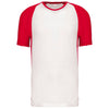 T-shirt de desporto bicolor de manga curta-White / Red-XS-RAG-Tailors-Fardas-e-Uniformes-Vestuario-Pro