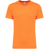 T-shirt de desporto de homem de material reciclado com decote redondo-Fluorescent Orange-XS-RAG-Tailors-Fardas-e-Uniformes-Vestuario-Pro