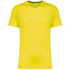 T-shirt de desporto de homem de material reciclado com decote redondo-Fluorescent Yellow-XS-RAG-Tailors-Fardas-e-Uniformes-Vestuario-Pro