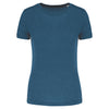 T-shirt de desporto de senhora Triblend com decote redondo-Duck Blue Heather-XS-RAG-Tailors-Fardas-e-Uniformes-Vestuario-Pro