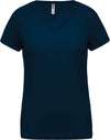 T-shirt de desporto de senhora com decote em V de manga curta-Sporty Azul Marinho-XS-RAG-Tailors-Fardas-e-Uniformes-Vestuario-Pro