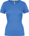 T-shirt de desporto de senhora com decote em V de manga curta-Sporty Royal Azul-XS-RAG-Tailors-Fardas-e-Uniformes-Vestuario-Pro