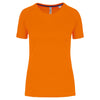 T-shirt de desporto de senhora de material reciclado com decote redondo-Fluorescent Orange-XS-RAG-Tailors-Fardas-e-Uniformes-Vestuario-Pro