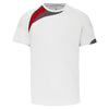 T-shirt de desporto manga curta-White/Sporty red/Storm grey-XS-RAG-Tailors-Fardas-e-Uniformes-Vestuario-Pro