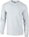 T-shirt de manga comprida Ultra Cotton™-Ash-M-RAG-Tailors-Fardas-e-Uniformes-Vestuario-Pro