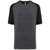 T-shirt de padel bicolor com mangas raglan de homem-Black / Marl Dark Grey-S-RAG-Tailors-Fardas-e-Uniformes-Vestuario-Pro