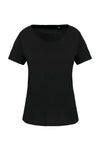 T-shirt de senhora Bio com decote sem costuras de manga curta-Black-XS-RAG-Tailors-Fardas-e-Uniformes-Vestuario-Pro
