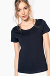 T-shirt de senhora Bio com decote sem costuras de manga curta-RAG-Tailors-Fardas-e-Uniformes-Vestuario-Pro