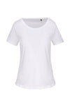 T-shirt de senhora Bio com decote sem costuras de manga curta-White-XS-RAG-Tailors-Fardas-e-Uniformes-Vestuario-Pro
