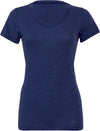 T-shirt de senhora com decote redondo Triblend-Azul Marinho Triblend-S-RAG-Tailors-Fardas-e-Uniformes-Vestuario-Pro