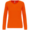 T-shirt de senhora de desporto de manga comprida-Fluorescent Orange-XS-RAG-Tailors-Fardas-e-Uniformes-Vestuario-Pro