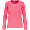 T-shirt de senhora de desporto de manga comprida-Fluorescent Pink-XS-RAG-Tailors-Fardas-e-Uniformes-Vestuario-Pro
