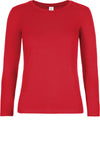 T-shirt de senhora de manga comprida E190-Vermelho-XS-RAG-Tailors-Fardas-e-Uniformes-Vestuario-Pro