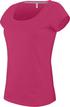 T-shirt de senhora de manga curta decote à barco-Fuchsia-S-RAG-Tailors-Fardas-e-Uniformes-Vestuario-Pro