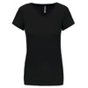 T-shirt de senhora decote V de manga curta-Black-S-RAG-Tailors-Fardas-e-Uniformes-Vestuario-Pro