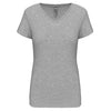 T-shirt de senhora decote V de manga curta-Light grey heather-S-RAG-Tailors-Fardas-e-Uniformes-Vestuario-Pro